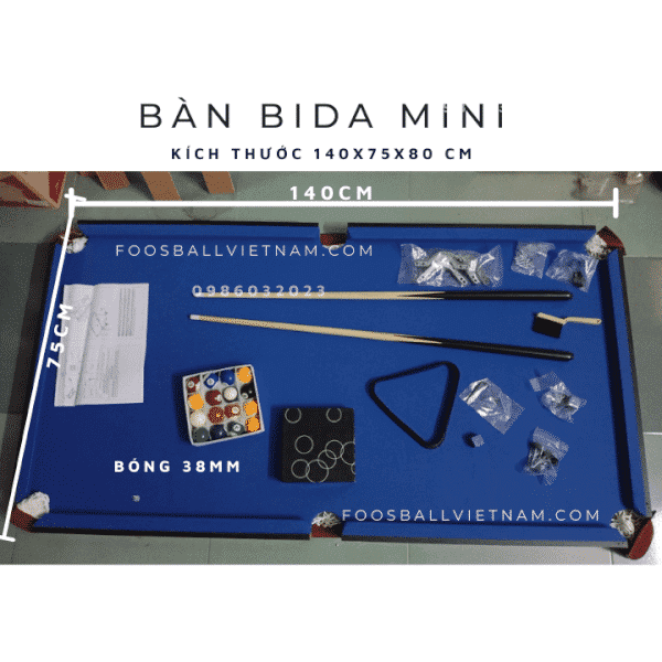 Bàn Bi-a Bida Mini M140 1m4 Giá Rẻ + Chân Sắt Gập Gọn + Bi Sứ Thật 38mm + Vải Nỉ + Gậy Gỗ – Đại Lý Bàn Bi Lắc Bida Nhập Bàn Bi-A Bida Mini M140 1M4 Giá Rẻ + Chân Sắt Gập Gọn + Bi Sứ Thật 38Mm + Vải Nỉ + Gậy Gỗ – Đại Lý Bàn Bi Lắc Bida Nhập