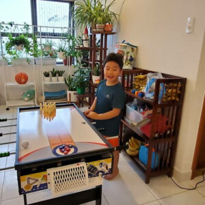 Bàn bi lắc Mini 4in1 Multi Game gồm bi lắc, bóng bàn, bowling, mini Shuffle board (bắn bi)