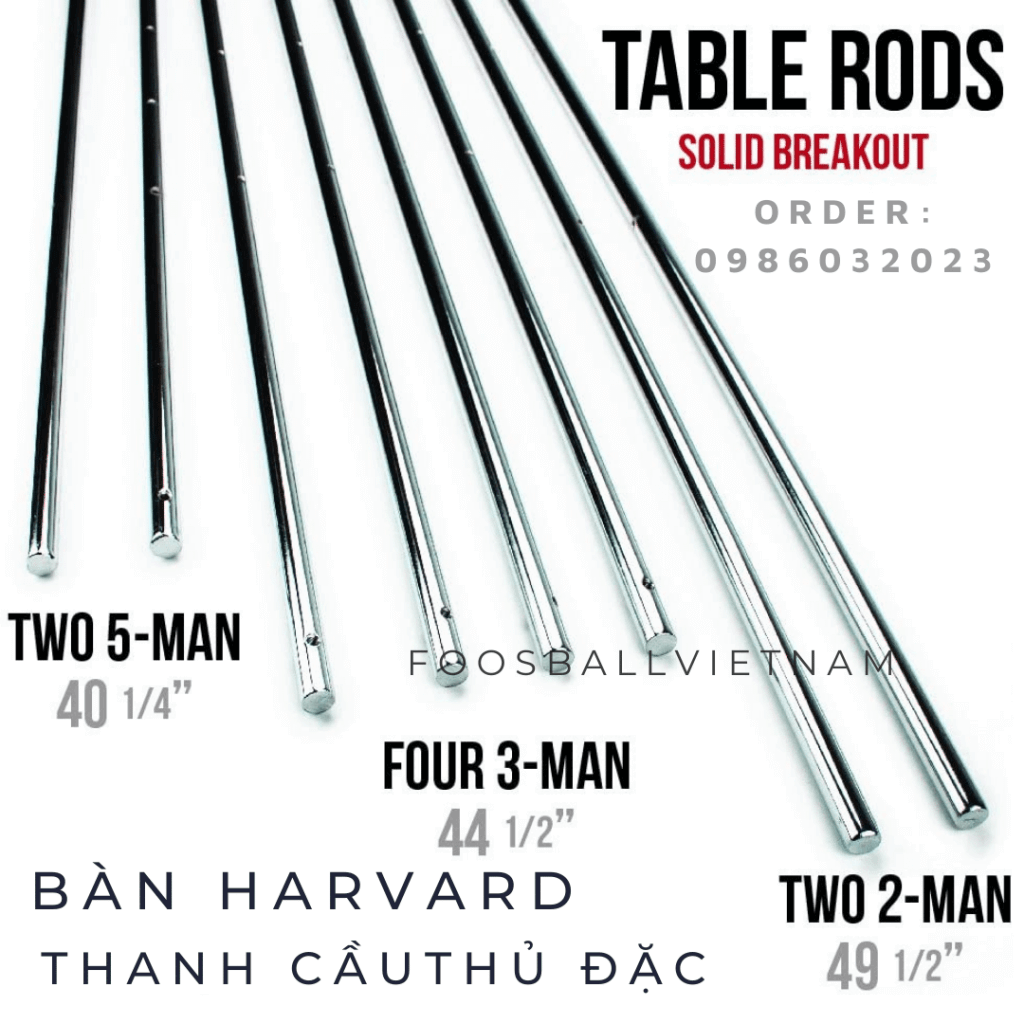 Thanh sắt cầu thủ bàn bi lắc Harvard - Rod Solid sắt đặc