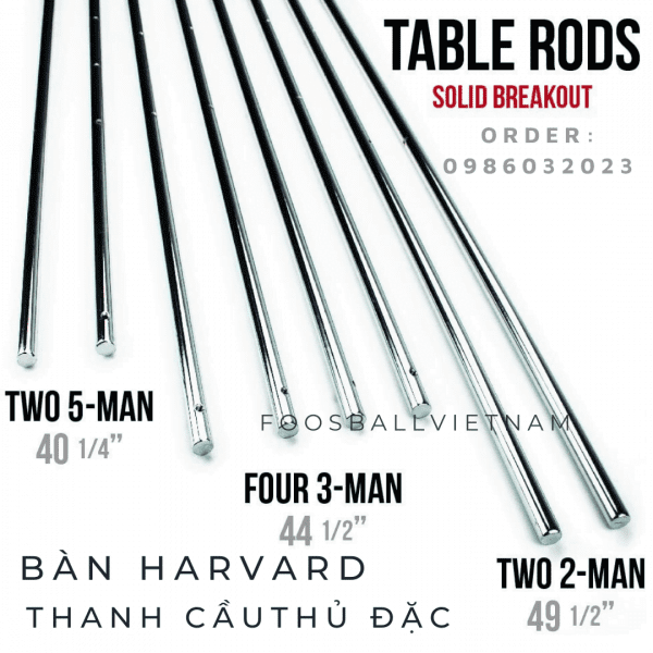 Thanh sắt cầu thủ bàn bi lắc Harvard - Rod Solid sắt đặc
