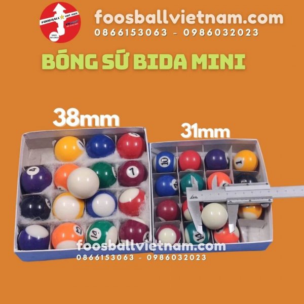 Bóng sứ bida mini 31 & 38 mm