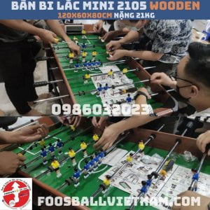 Bàn Bi lắc Mini 2105 Wooden Full 11 cầu thủ 120x60x80cm nặng 21kg