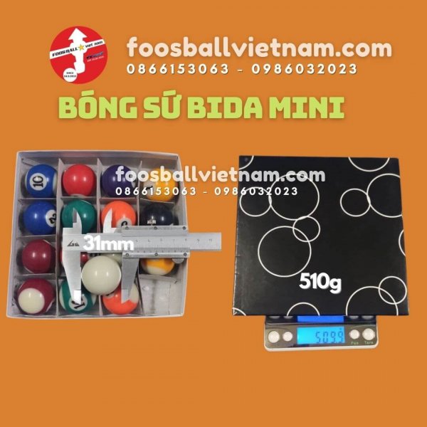 Bóng sứ bida mini 31 & 38 mm
