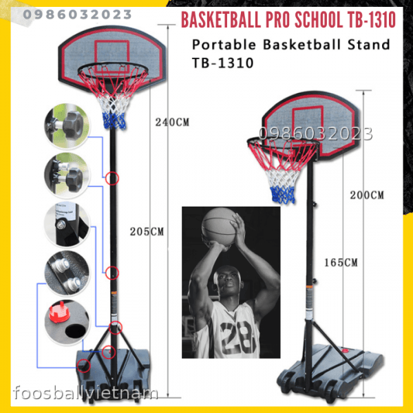 Basketball Trụ bóng rổ tiêu chuẩn trường học