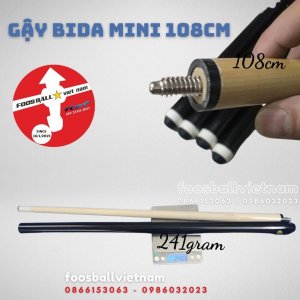 Phụ kiện cơ gậy bi a bida mini trẻ em giá rẻ loại 1 khúc dài 90cm, loại 2 khúc dài 1m08