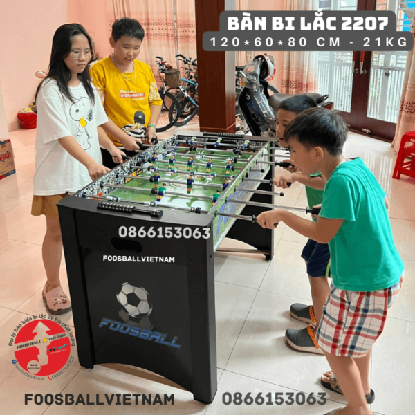 Bàn Bi Lắc Mini 2207 giá rẻ 26 cầu thủ 120x60x80cm (48 inches) nặng 21kg